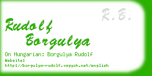 rudolf borgulya business card